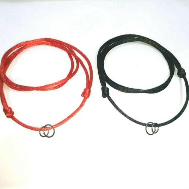 Grosir Tali Kalung Satin China Import High Quality Hitam Dan Merah