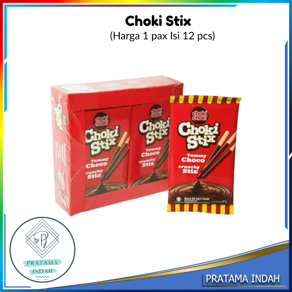

Choki Stix Cokelat Harga 1 pax is 12 Pcs