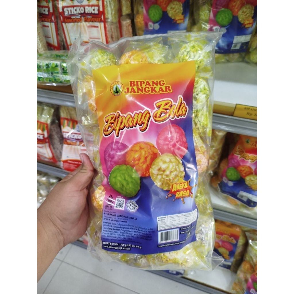 

SNACK BIPANG JANGKAR BIPANG BOLA KEMASAN 50 PCS