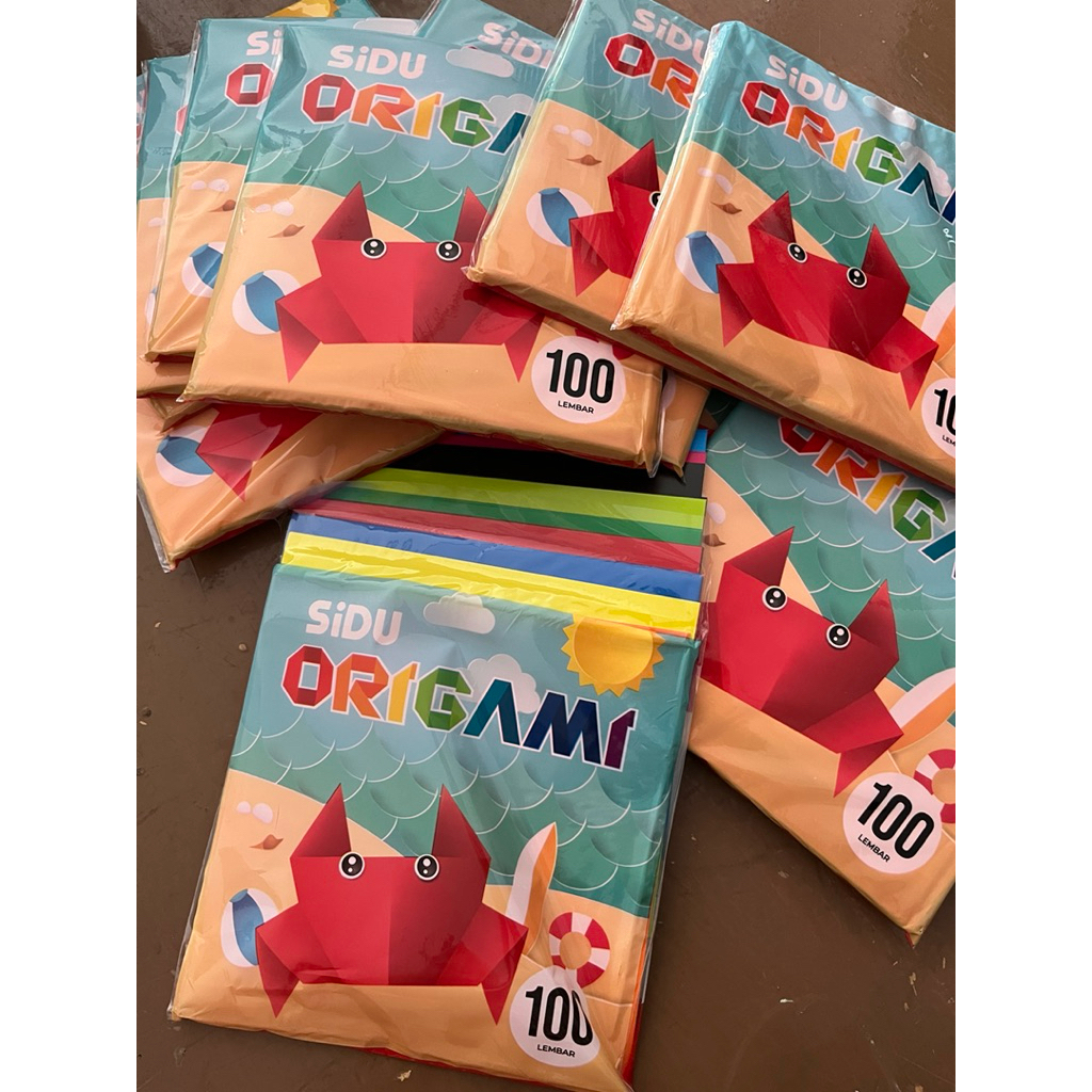 

Origami Sidu warna- warni ukuran 14 x 14 isi 100 lembar (instan / gosand )