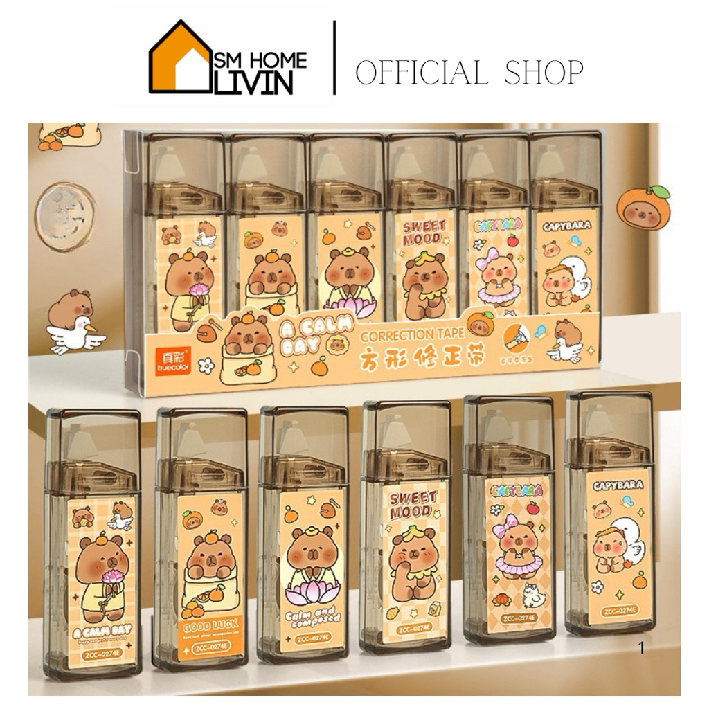 

SMHOME- TIPE EX STIPO KERTAS TIPE-EX MURAH CAPYBARA LUCU PREMIUM MODEL KOTAK