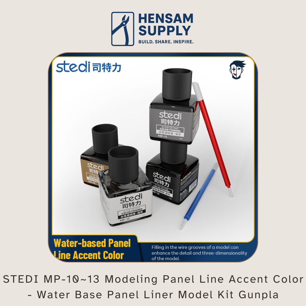 STEDI MP Modeling Panel Line Accent Color - Water Base Panel Liner Model Kit Gunpla