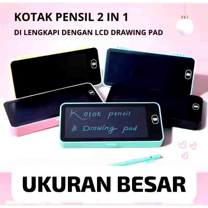 

Kotak Pensil Case Besar LCD Drawing Pad 2 in 1 | Tempat Pensil Canggih Anak Sekolah