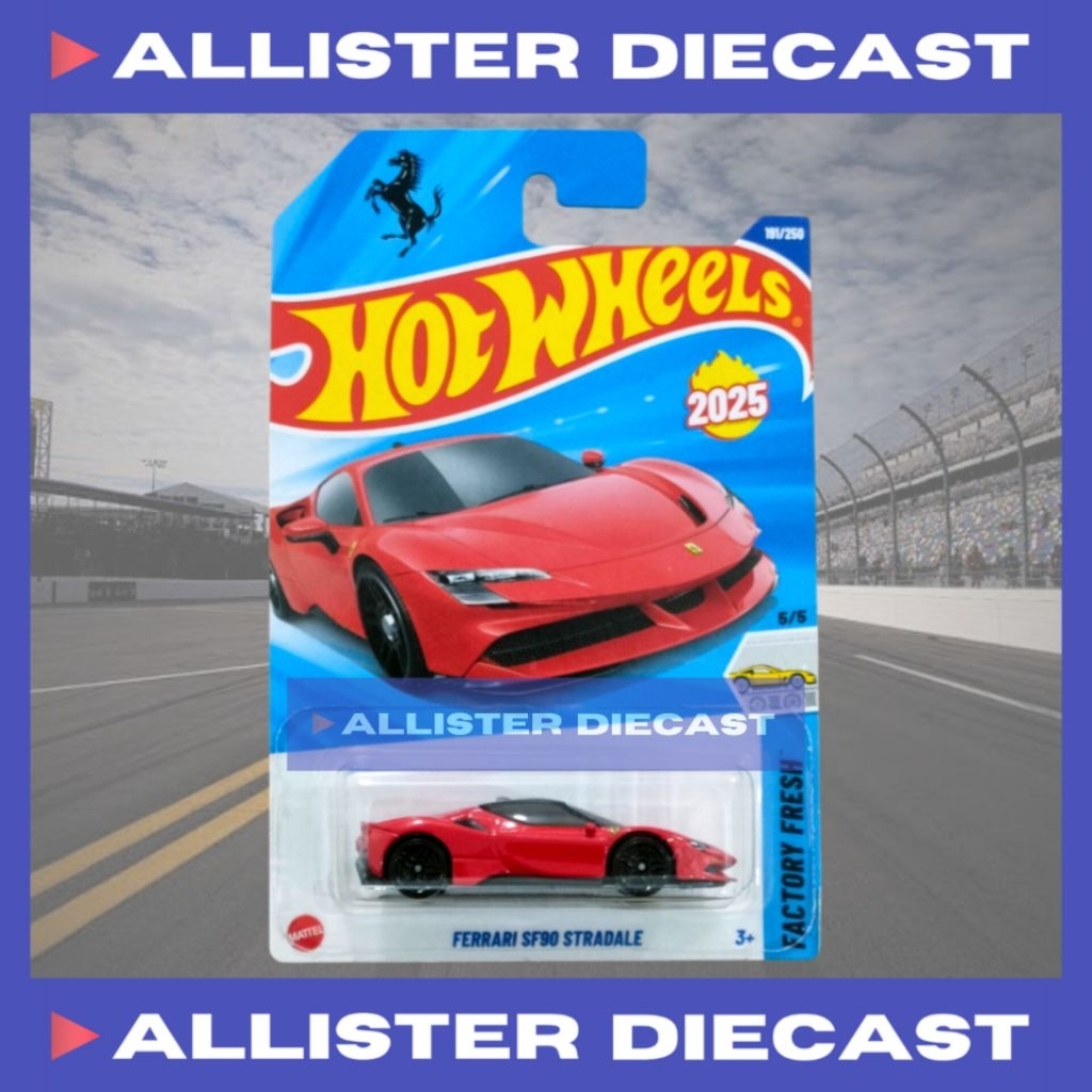 Hot Wheels Ferrari SF90 Stradale Merah Hotwheels Ferrari SF90 Stradale Red HW Factory Fresh Hot Whee