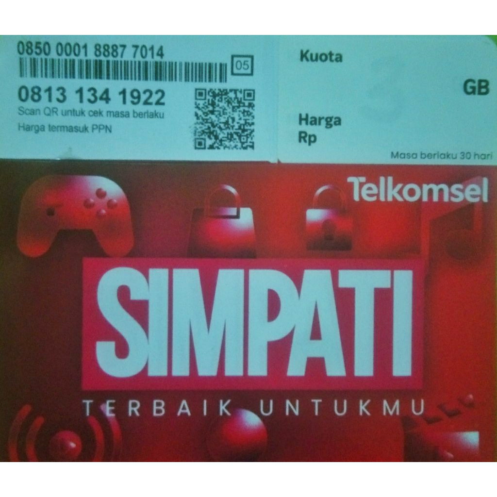 SIMPATI 11 DIGIT NOMOR CANTI LANGKA SERI TAHUN 1922 13134 1922