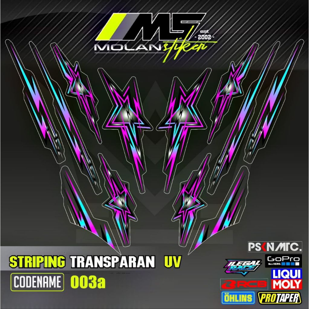Decal Sticker Striping Variasi Transparan Uv Sepeda Motor Listrik Uwinfly T3 Pro T3s Pro T5 Pro T85 