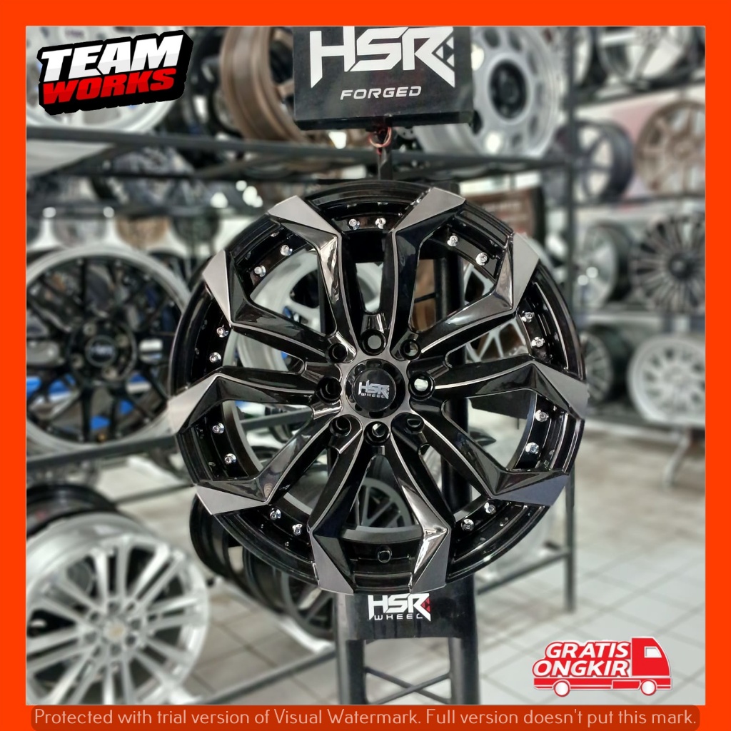 VELG MOBIL RING 16 HSR LABANG PCD4X100/4X114,3 LEBAR 7 AVANZA VINFAST JAZZ CAYLA BLACK POLISH R16