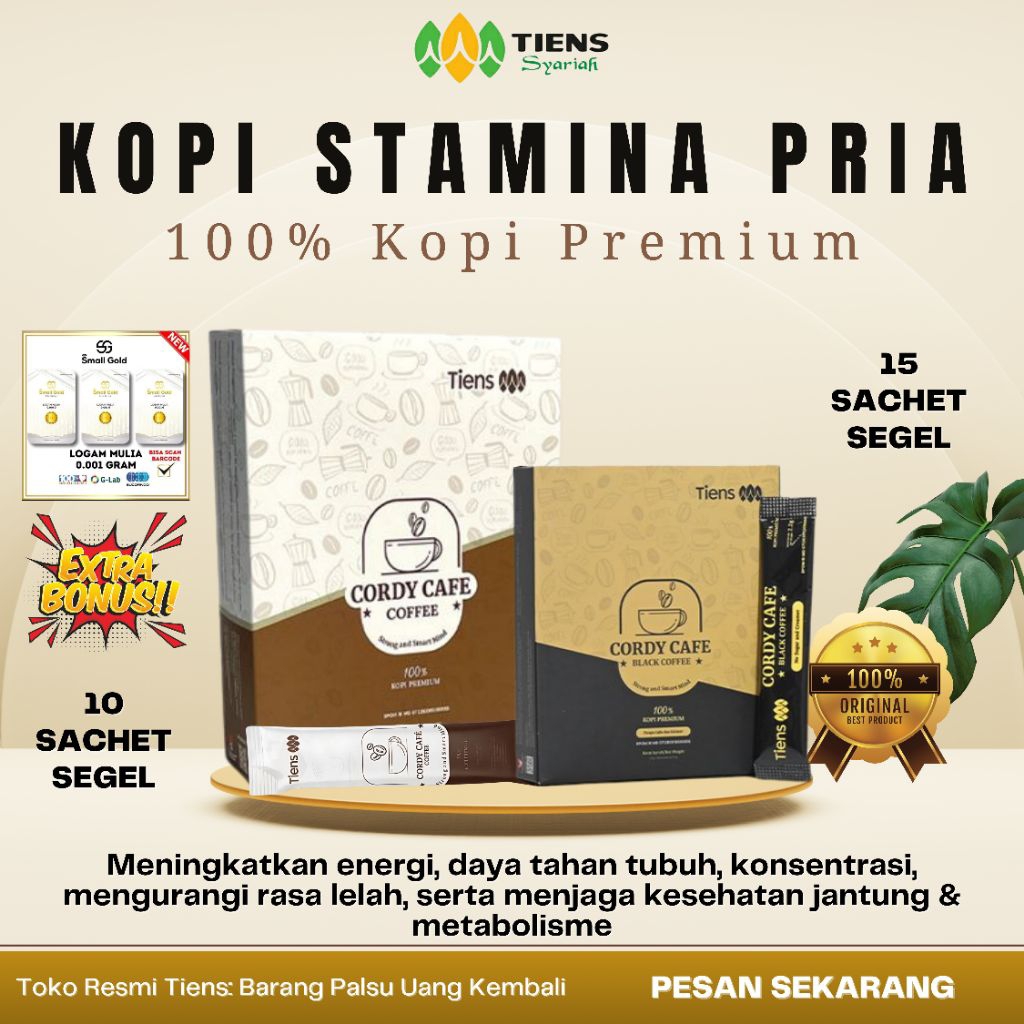 

Kopi Dewasa CORDY CAFE TIENS Herbal Original Minuman Kopi Cordyceps Penambah Stamina 100% Premium