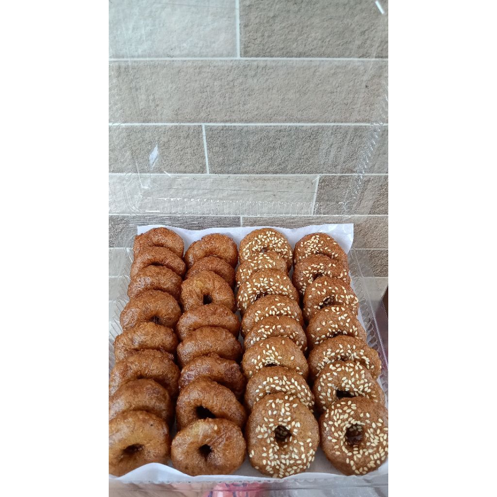 

kue ali agrem mix original dan wijen isi 30 biji kue cincin kue jadul