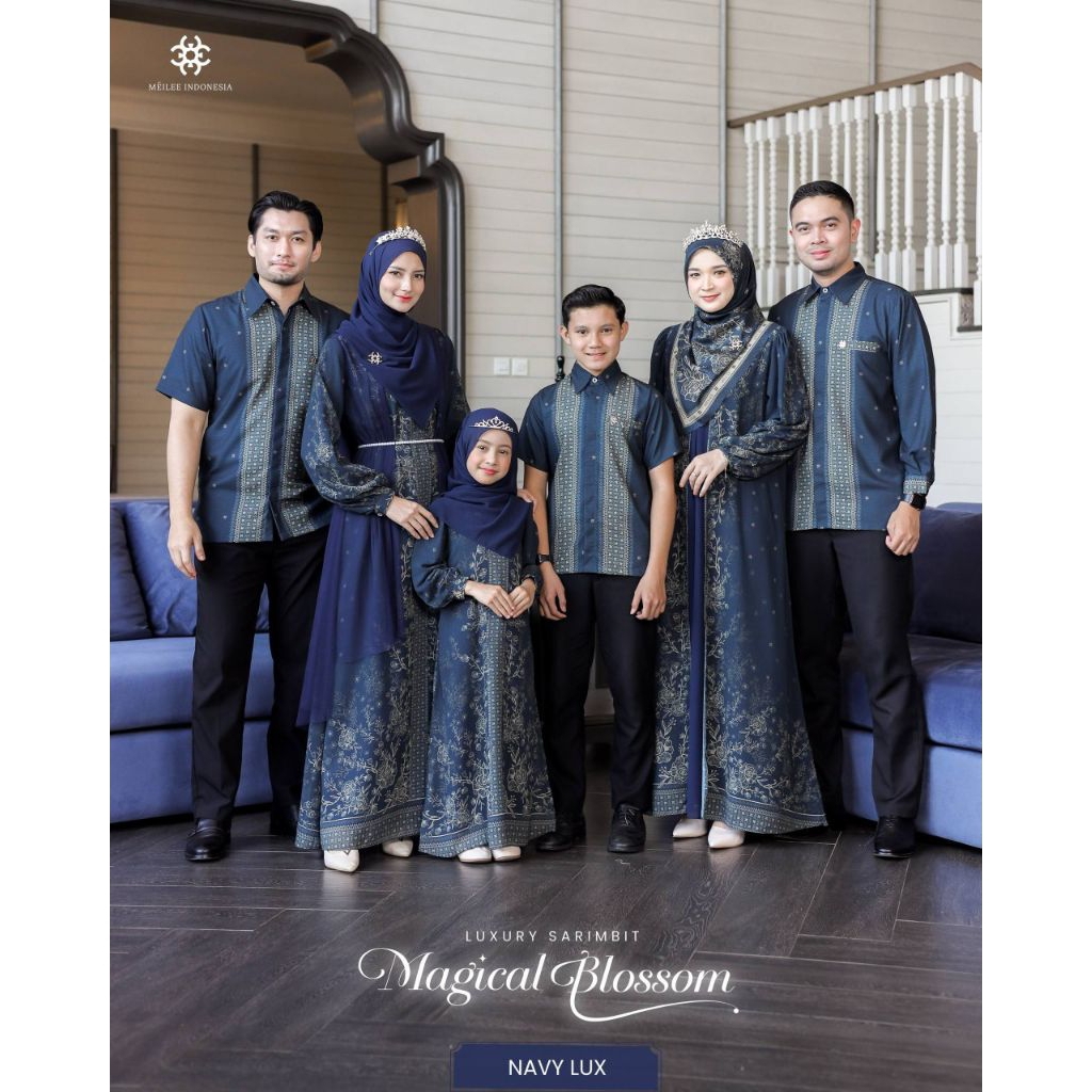 sarimbit lebaran 2026 magical blossom by Meilee/ baju lebaran seragam keluarga/ couple lebaran/ baju