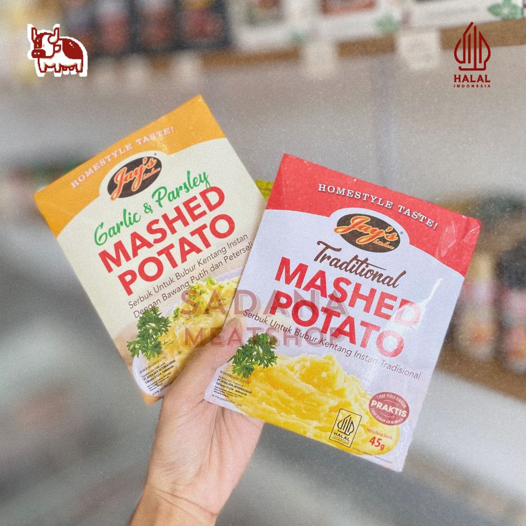 

JAY'S Mashed Potato 45 g – Instan Kentang Tradisional & Garlic Parsley | Cepat & Praktis