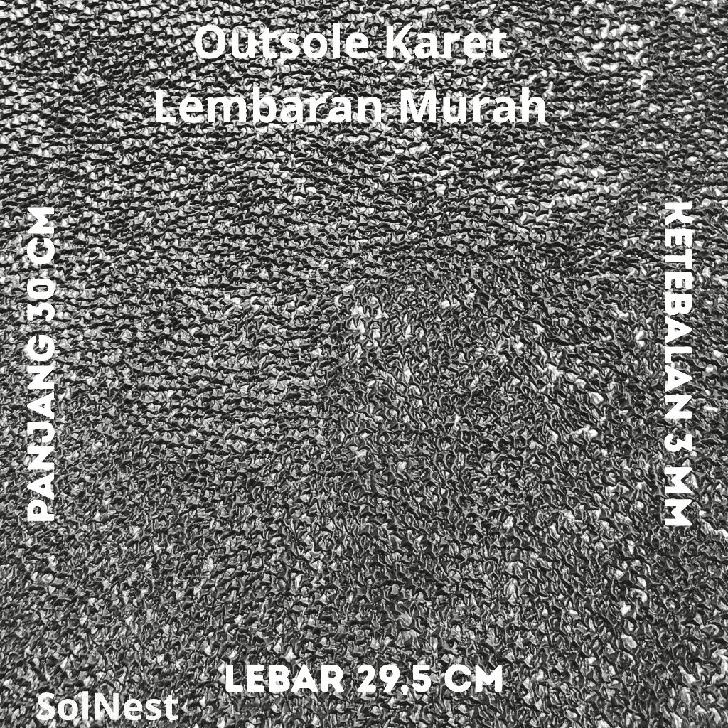 Lembaran pasir sol karet potong anti slip cocok untuk resparasi sandal / sepatu