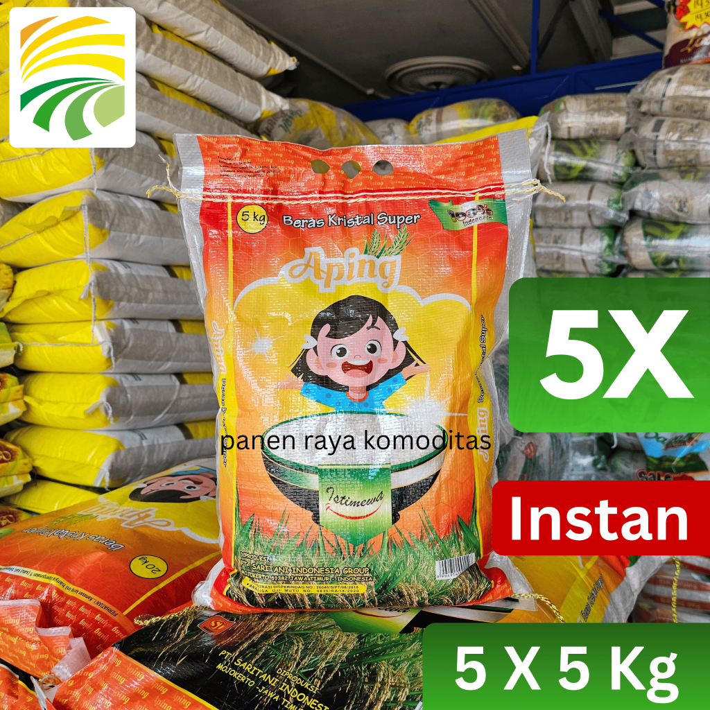 

Beras Premium Aping 5kg x 5 (1 Ball)