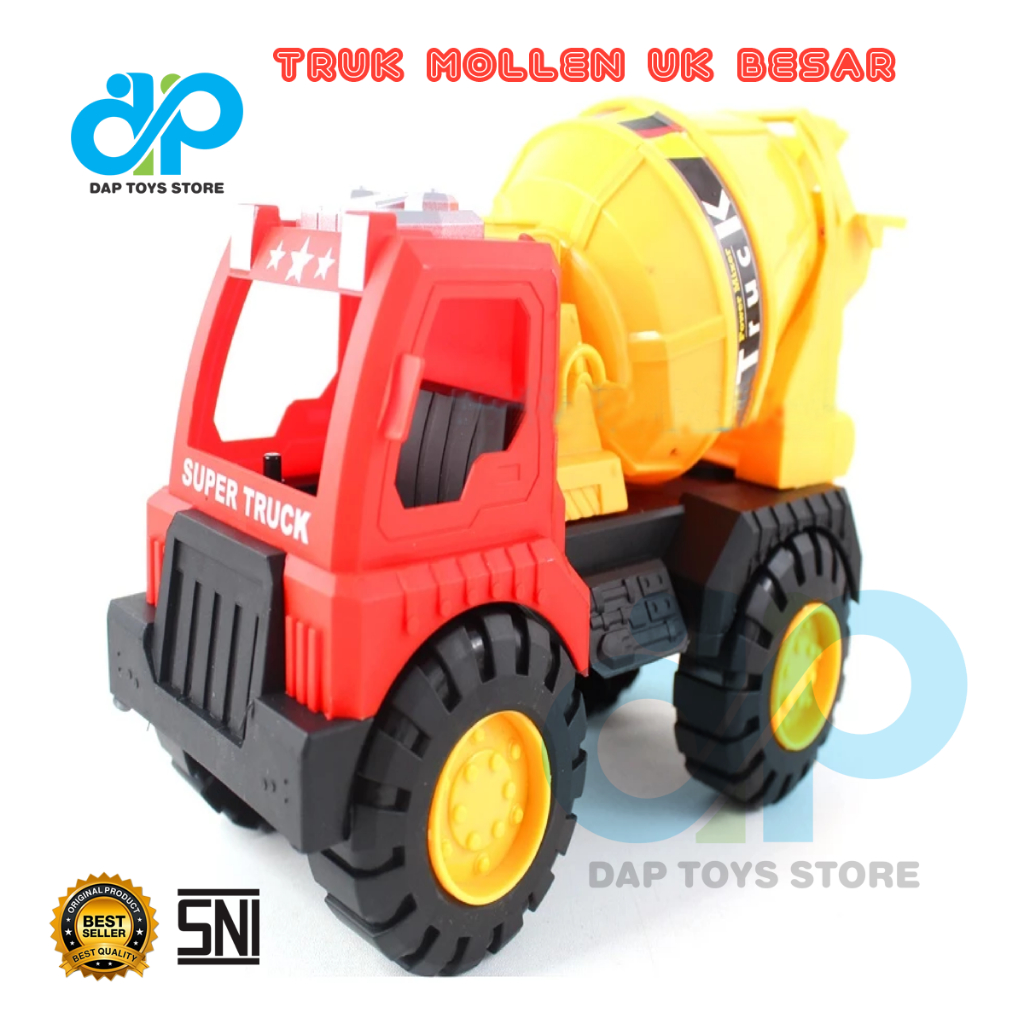 PROMO Mainan Mobilan Truk Mollen - Mainan Edukasi Truk Power Mixer AK 86 - Untuk Anak Umur 2-5 Tahun