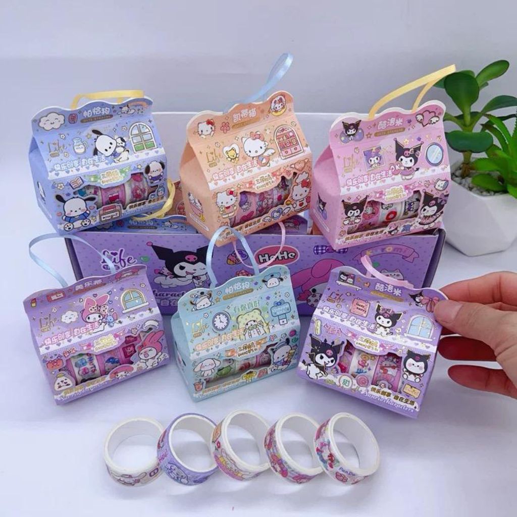 

Stiker Karakter Cute | Sticker Roll Sticker Kertas isi 5 roll| Cute Sticker Sanrio Characters