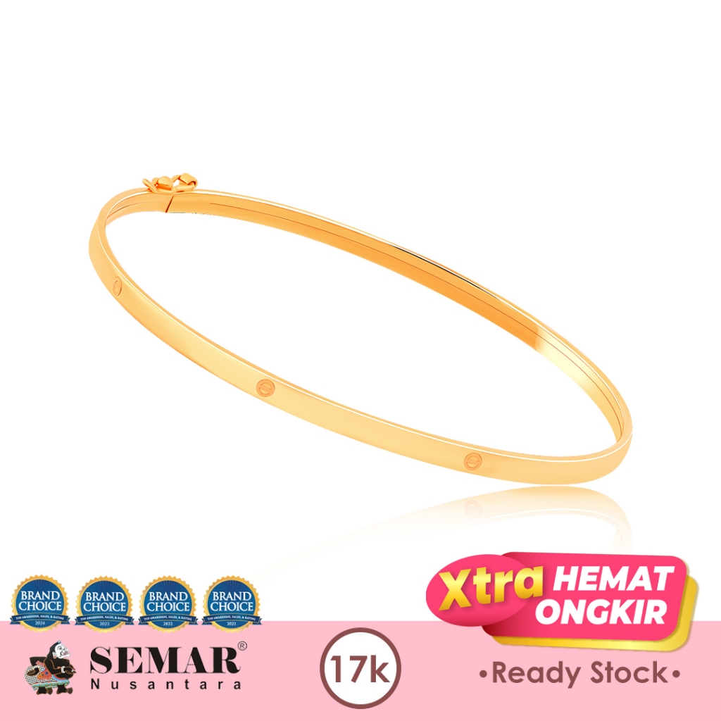 Gelang Emas Mini Charlotte Bangle Rose Gold 17K Semar Nusantara