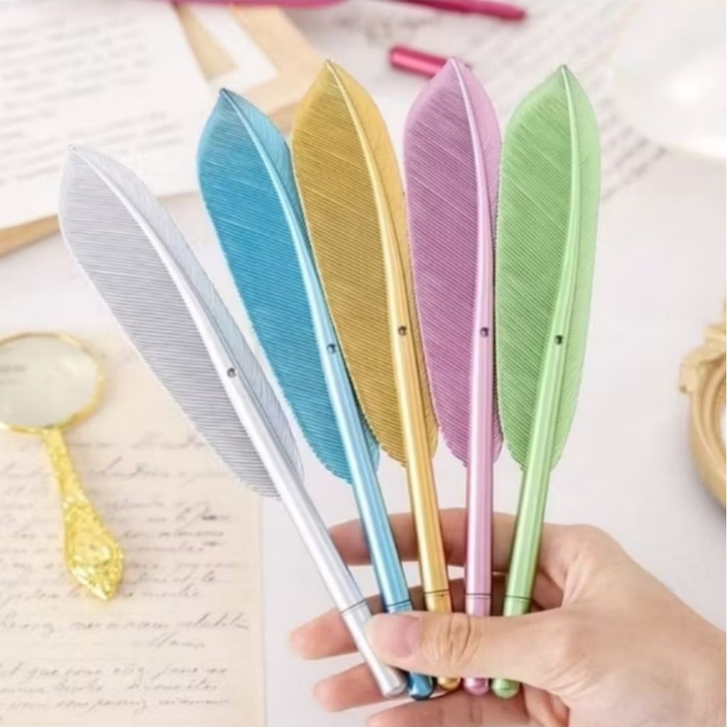 Pulpen Unik Model Bulu Angsa Premium (2 PCS)