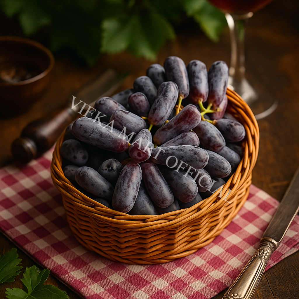Buah Anggur Hitam Moondrop Sweet Saphire | Anggur Jari