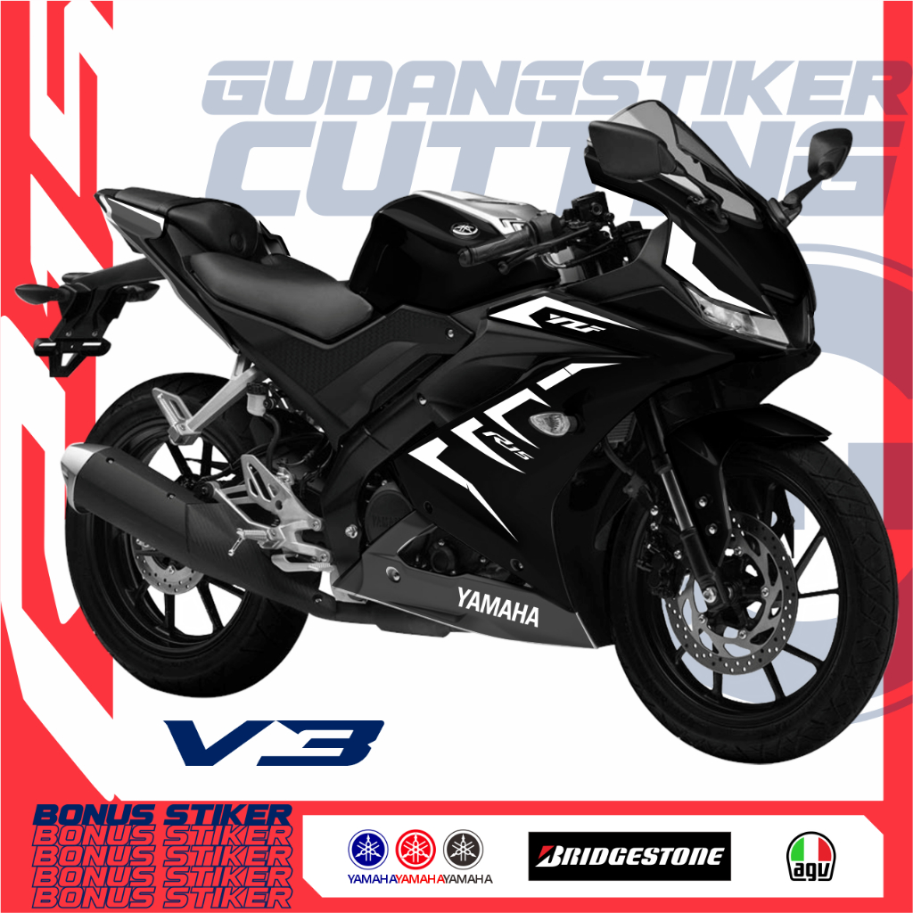 STRIPING CUTTING R15 V3 NEW STIKER AKSESORIS SEPEDA MOTOR