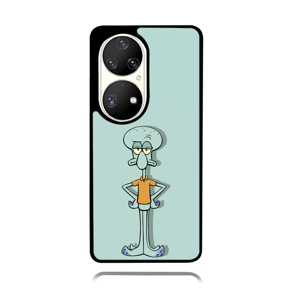 Case HP Huawei P70 P60 P50 P40 P30 P20 P10 Pro TPU Rubber Squidward Spongebob
