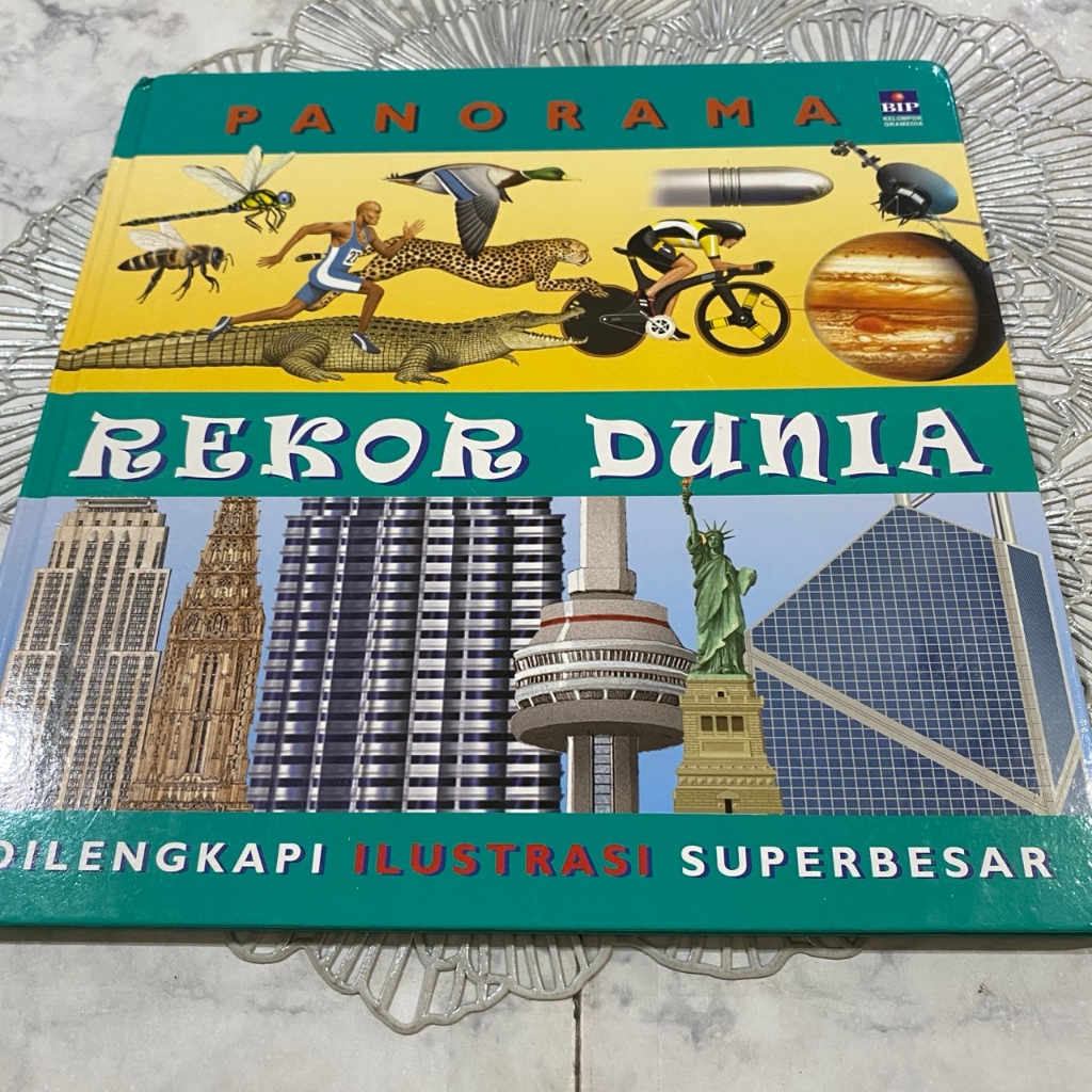 Rekor dunia panorama buku buka flap lebar hardcover preloved langka buku pengetahuan anak Buku Cerit