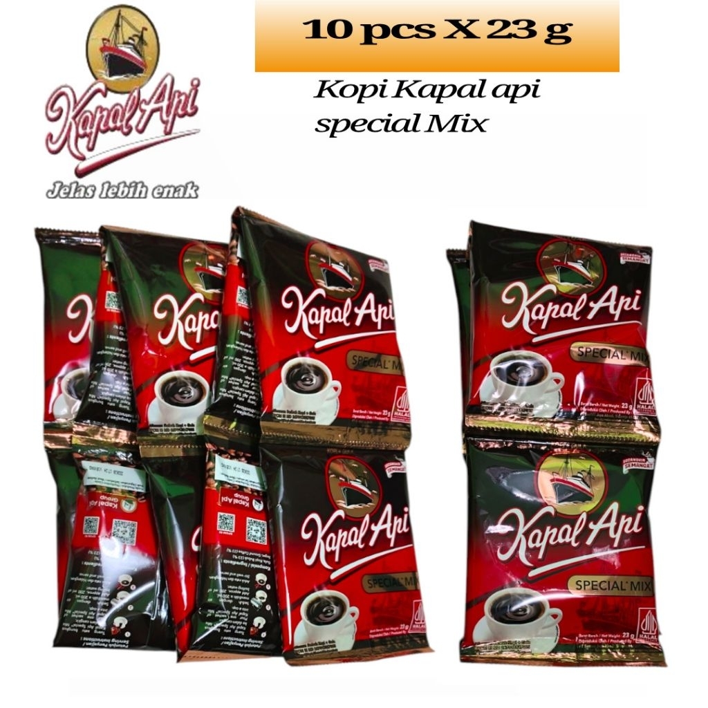 

Kopi Kapal Api Spesial Mix 1 Renceng Isi 10 Sachet x 23gr - Kopi Hitam Original