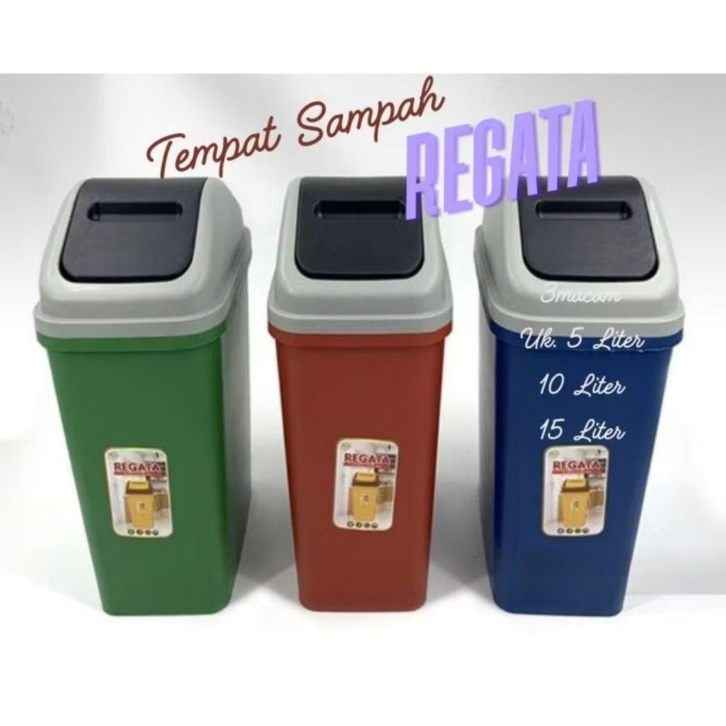 REGATA Tempat Sampah Tong Sampah 3 Ukuran 5liter, 10Liter, 15Liter