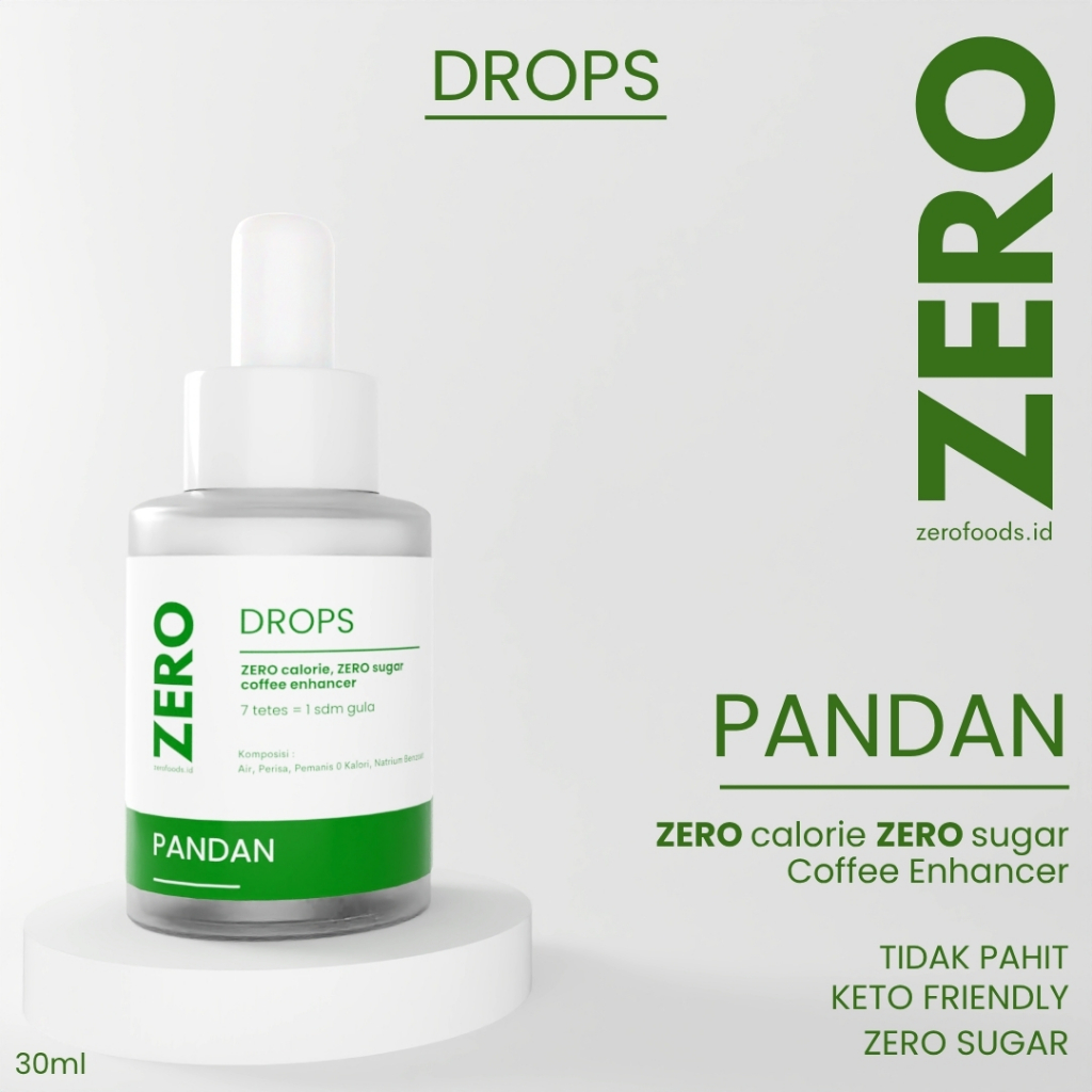

Zero Drops - Pemanis Tanpa Gula, Zero Kalori, Rasa Lebih Baik dari Stevia Rasa Pandan
