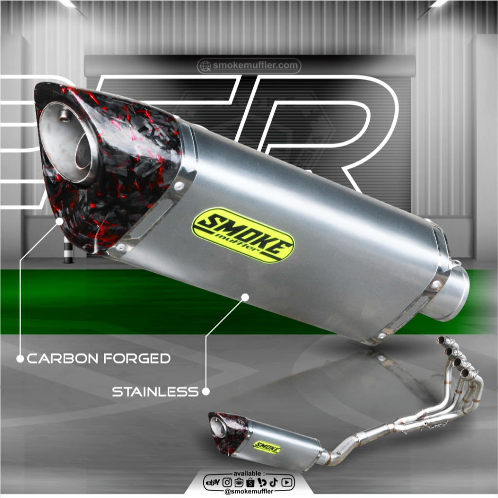 Knalpot Kawasaki Ninja ZX25R Original Smoke Muffler Fullsistem