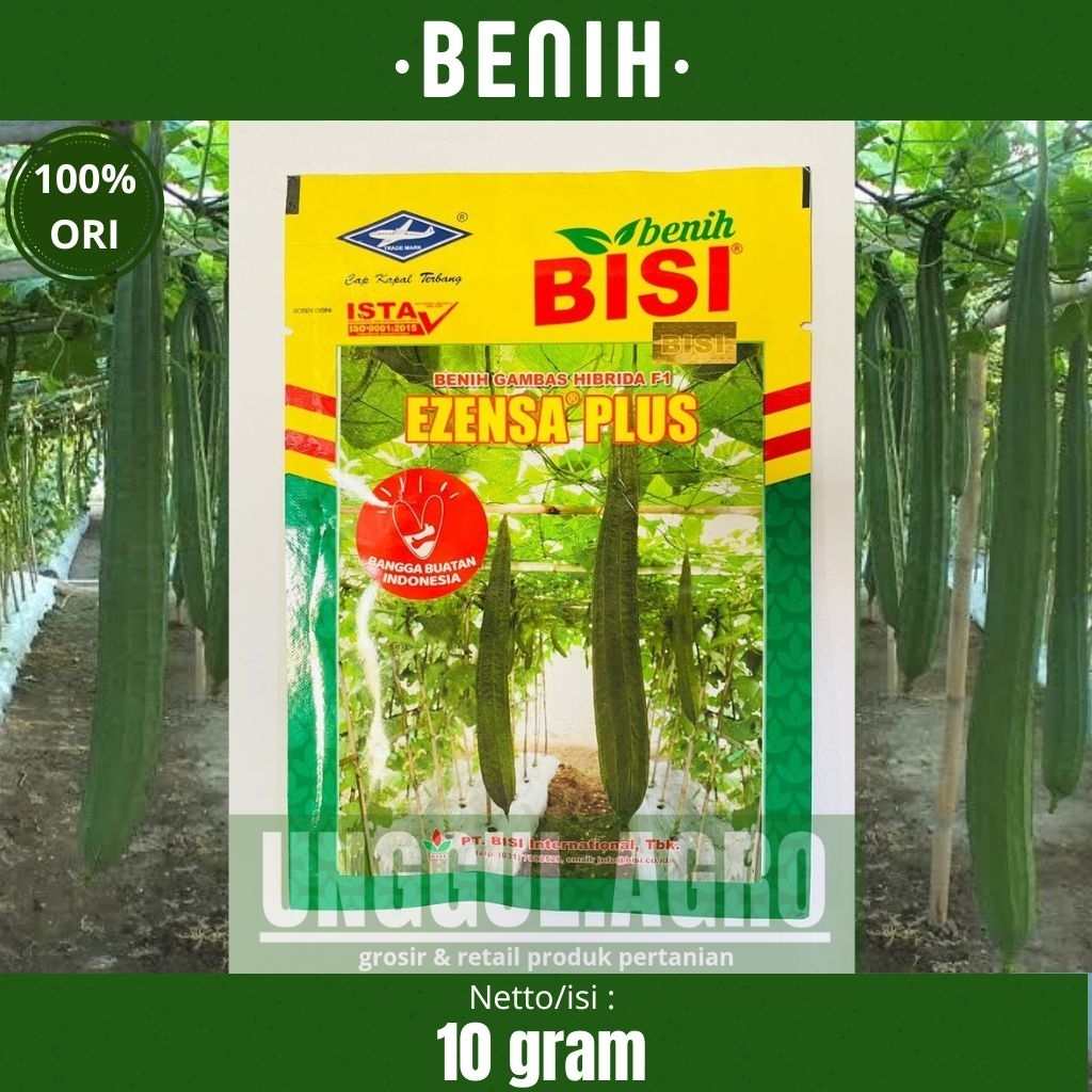 Benih gambas oyong EZENSA 10gram/±60 Butir dari bisi cap kapal terbang