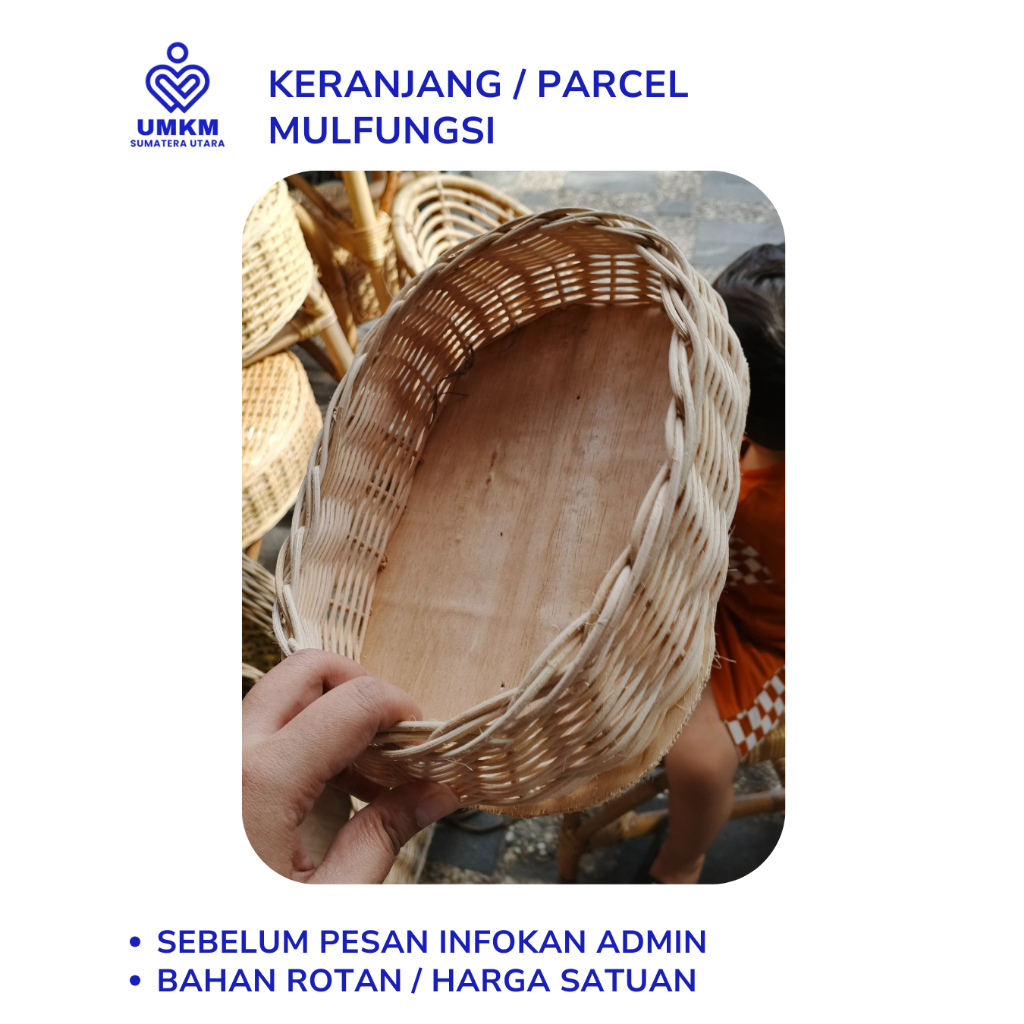 Keranjang Rotan / Parcel Rotan / Parcel Buah Rotan / Parcel Telur Rotan / Keranjang Multifungsi / Ke