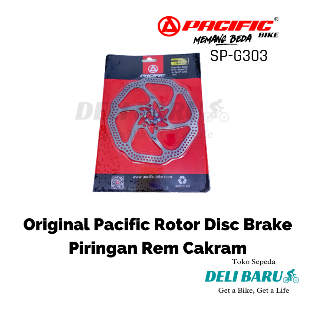 Piringan rem cakram/rotor 160 mm disc brake sepeda MTB model 6 baut