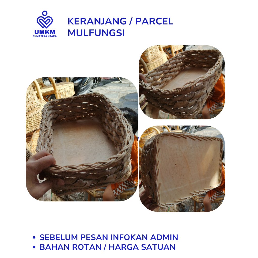 Keranjang Rotan / Parcel Rotan / Parcel Buah Rotan / Parcel Telur Rotan / Keranjang Multifungsi / Ke