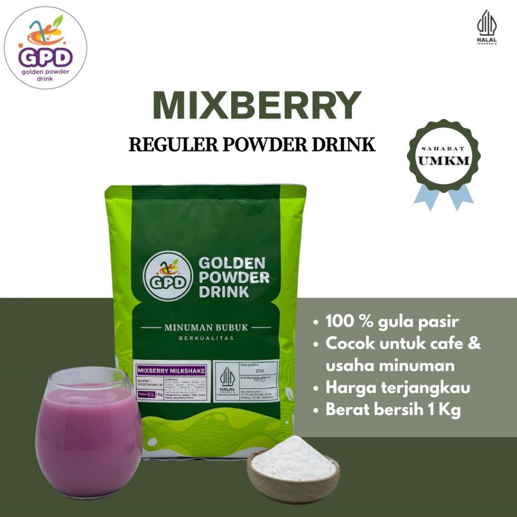 

Bubuk minuman Reguler - Mixberry - Golden powder drink