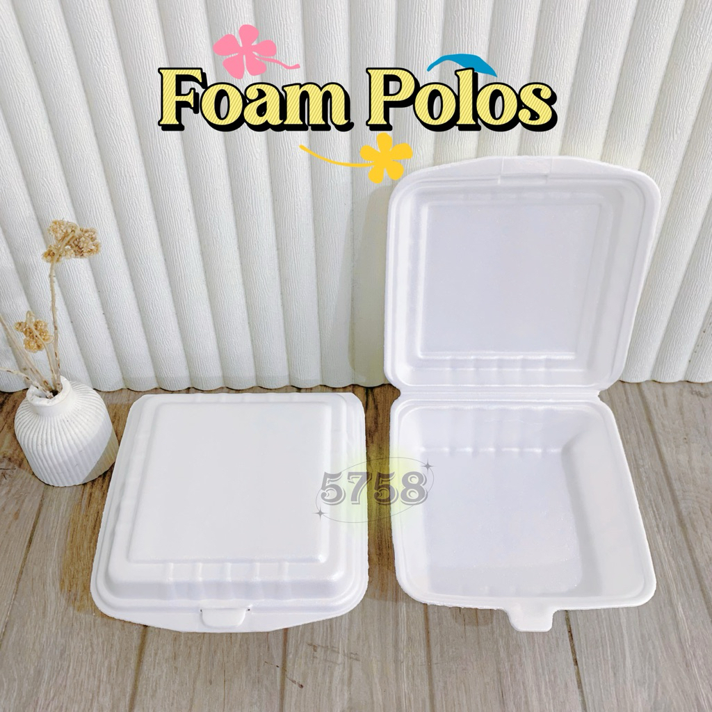 [ECER] FOAM KOTAK MAKAN POLOS STYROFOAM NASI
