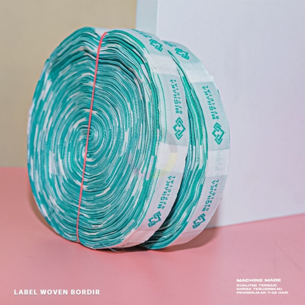 1,5x4 woven bordir /woven patch custom / woven damas