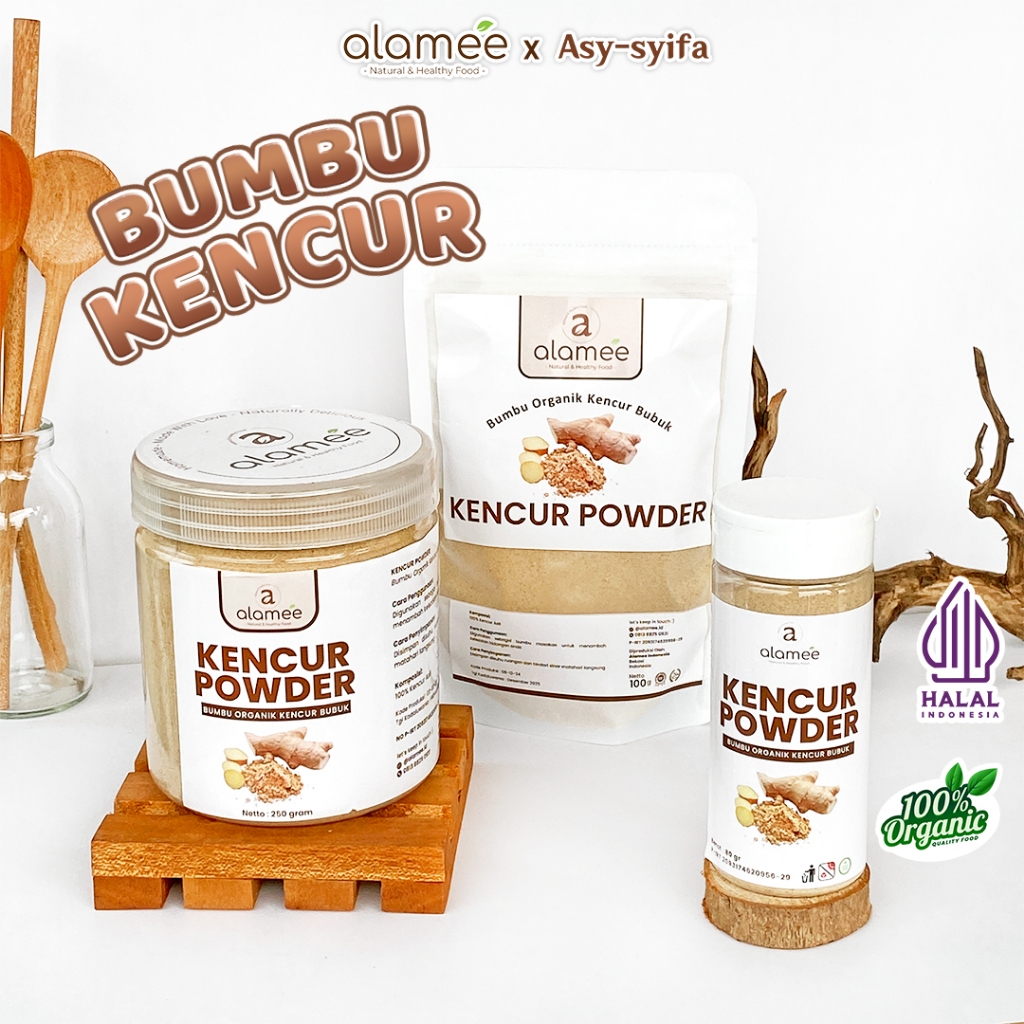 

ALAMEE Kencur Bubuk Rempah Rimpang Asli Murni Tanpa Campuran Bumbu Dapur Masakan Organik Alami 50 Gr