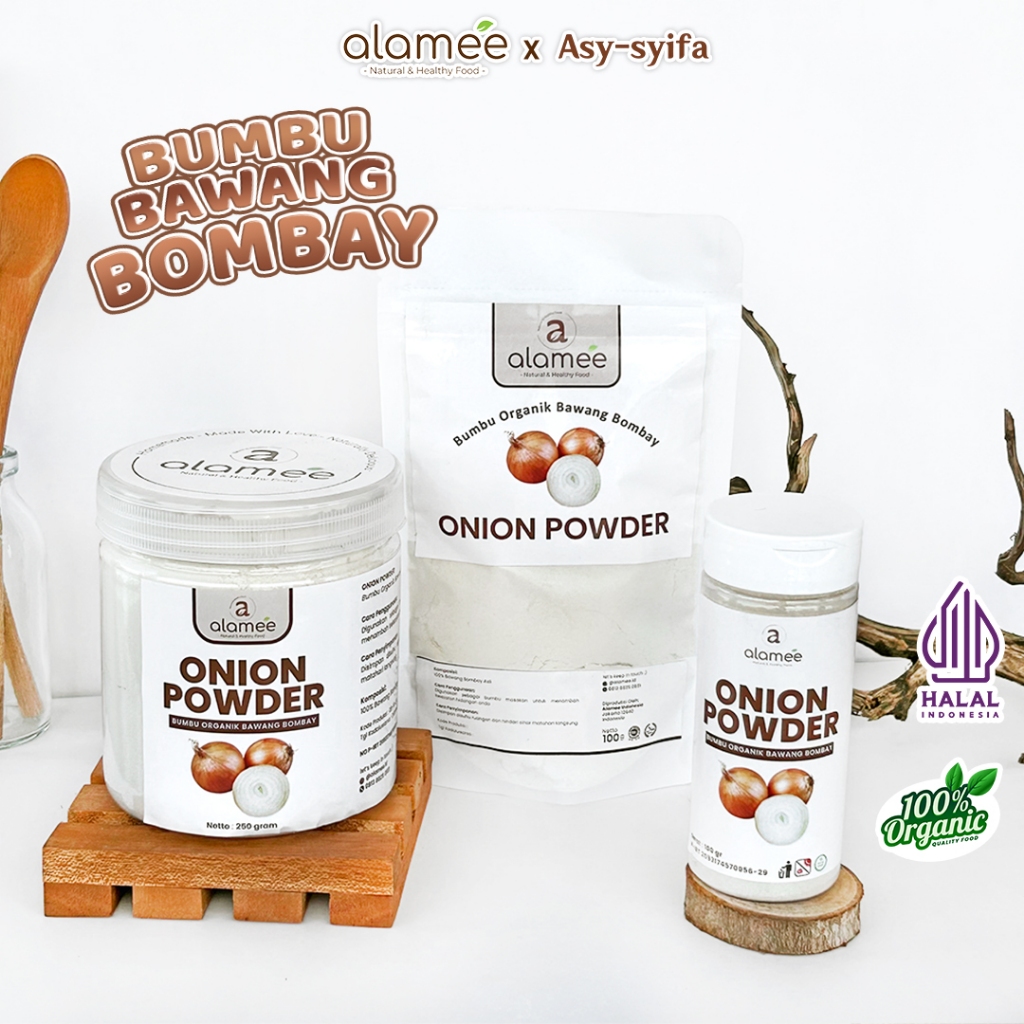 

Bawang Bombay Bubuk Onion Powder Ground Spice Bumbu Bombai Dapur Organik Rimpang Rempah Murni 50 Gr