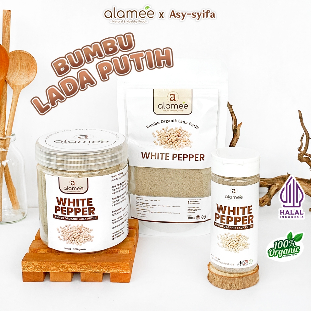 

White Pepper Powder Lada Putih Bubuk Marica Whitepepper Rimpang Rempah Murni Asli Tanpa Campuran