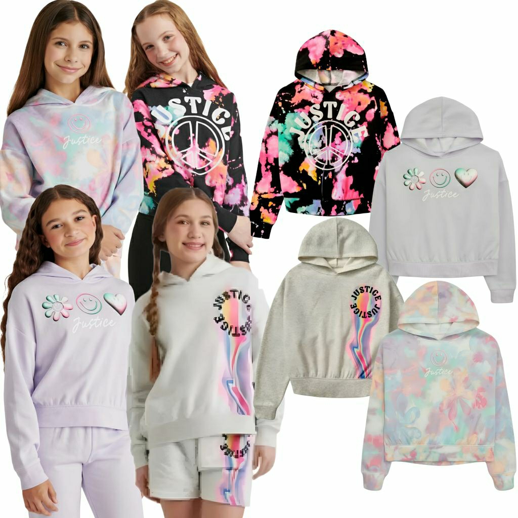 Justice Girls Hoodie Sweatshirt / Sweater Hoodie Anak Perempuan Justice (5-18Y)