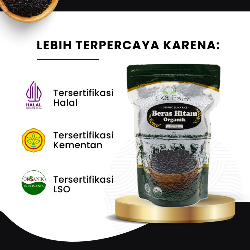

Eka Farm - Beras Hitam Organik Kemasan Vakum 1kg