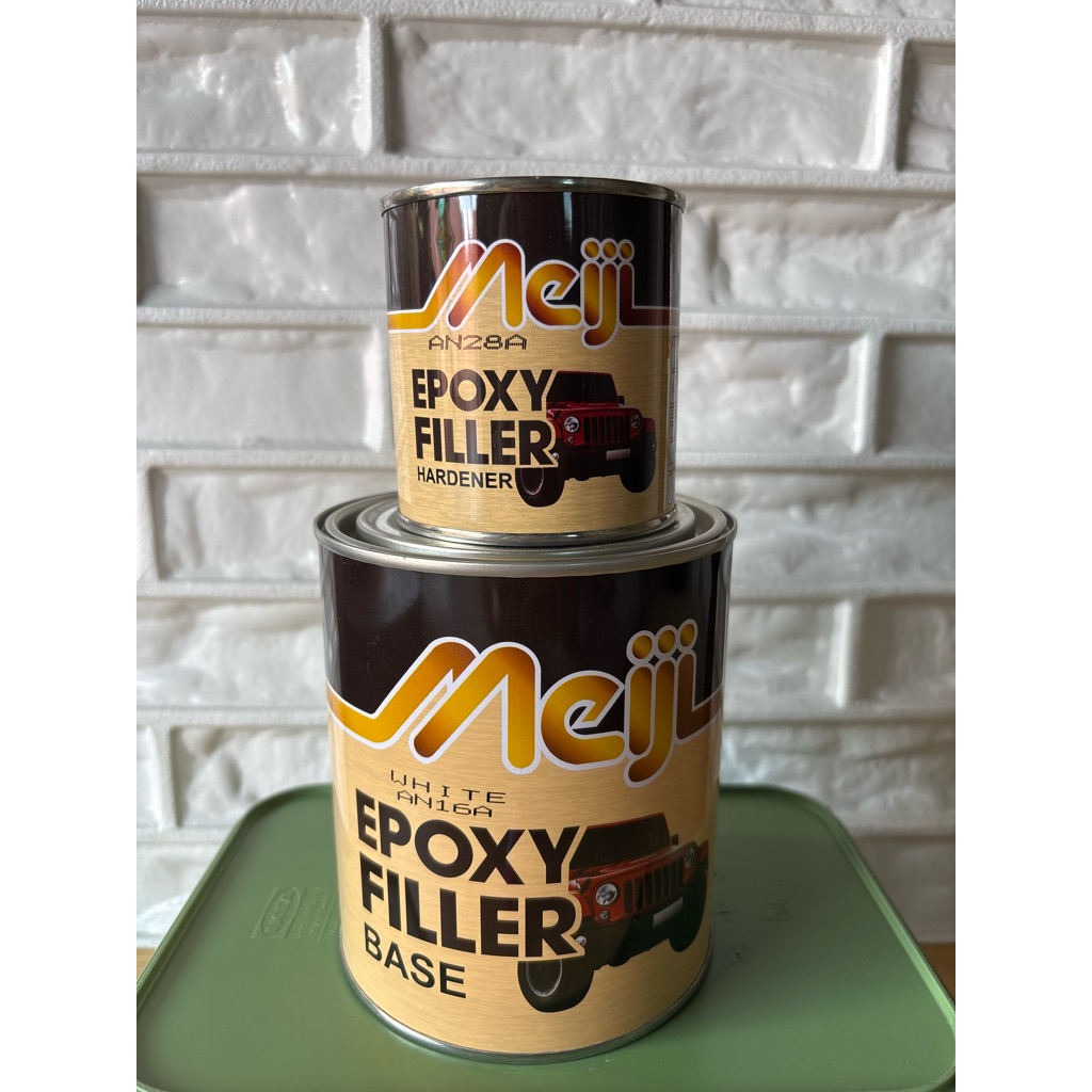 MEIJI EPOXY FILLER WHITE | Cat Dasar Anti Karat Body Motor Mobil