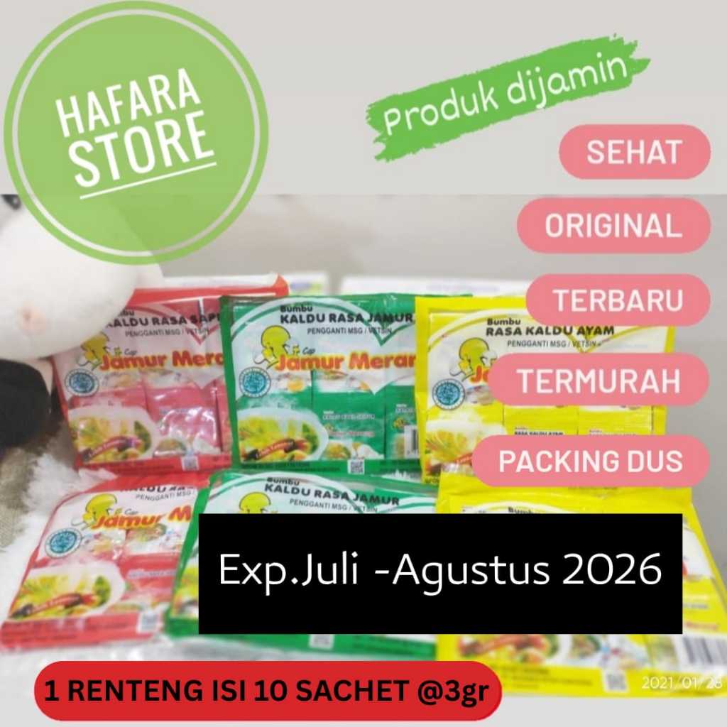 

Kaldu Jamur merang 1 Pack isi 30 sachet 3gr