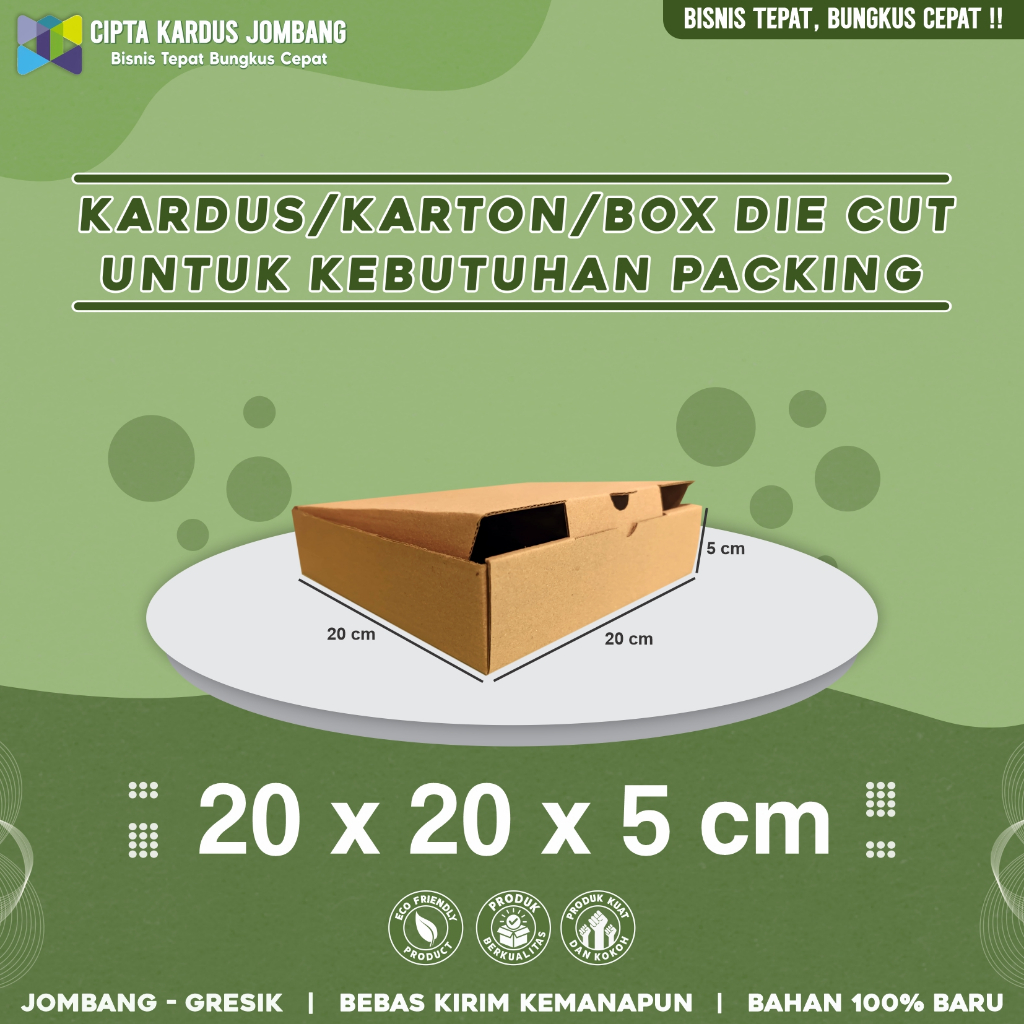 

Kardus Die Cut 20x20x5 | Box Hampers | Karton Packing