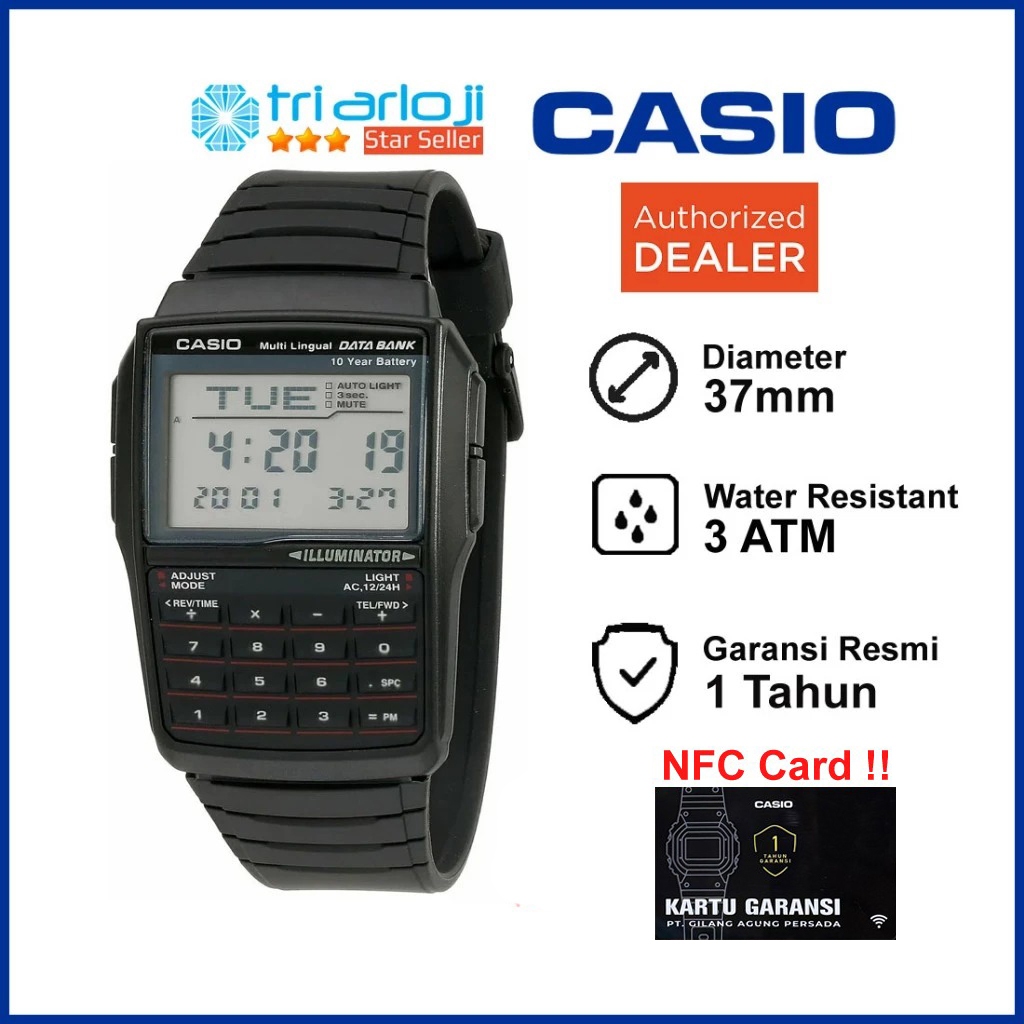 

CASIO DBC-32-1ADF Jam Tangan Pria Digital Kalkulator Calculator Hitam DBC32 DBC-32-1A DBC 32 1ADF