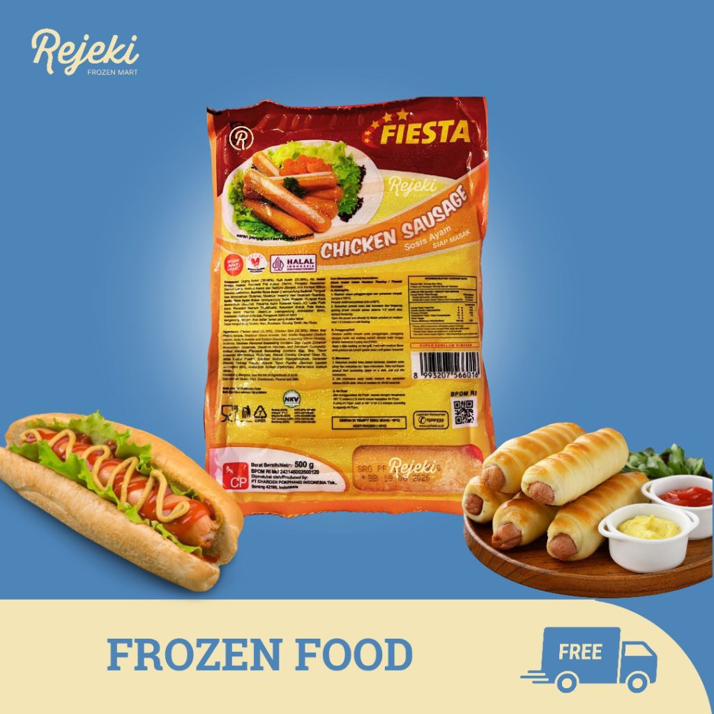 

Fiesta Premium Chicken Sausage Sosis Ayam 500gr - Rejeki Frozen