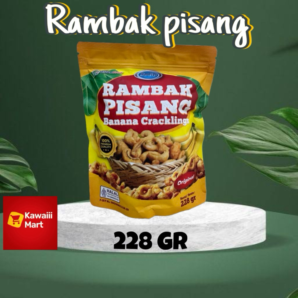 

Sogo Rambak Pisang Banana Cracklings keripik pisang 228 Gr Halal