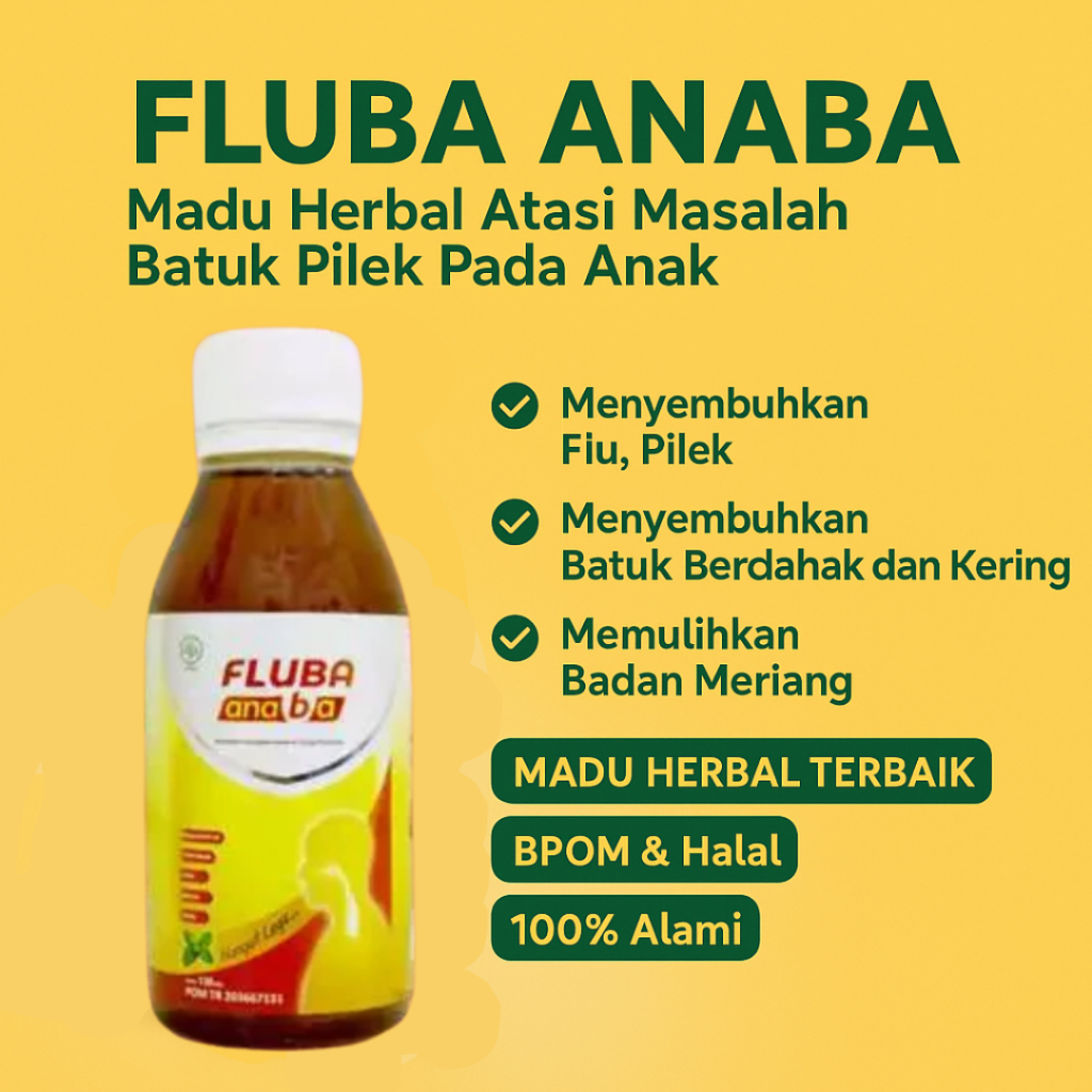 

Madu Herbal Fluba Anaba Obat Batuk Flu Halal - Solusi Batuk Berdahak dan Tenggorokan Gatal