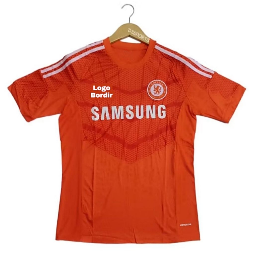 JERSEY BOLA OBRAL RETRO CHELSI GK ORANGE 2014 2015 GO