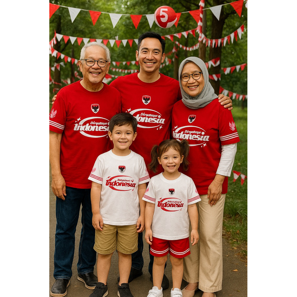 Mikiee_miniee Kaos 17 agustus cowok cewek / Tshirt Kemerdekaan Oversize Couple